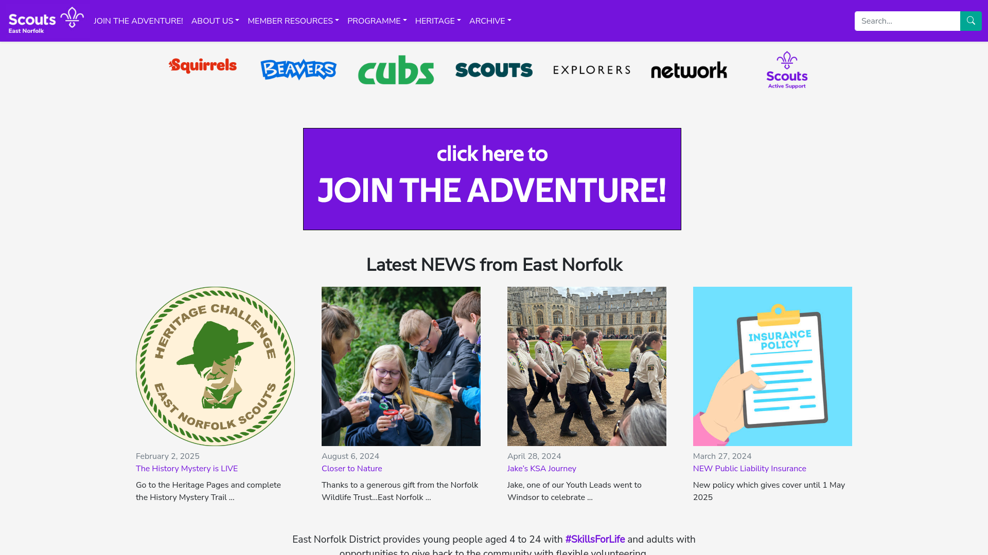 Website screenshot