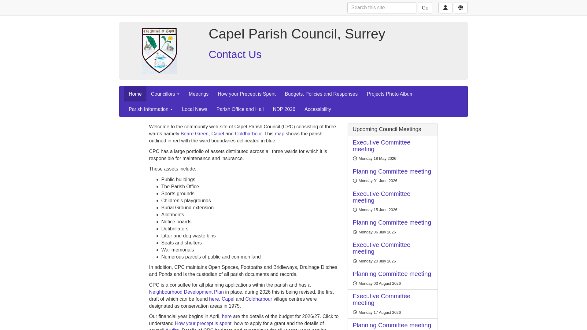 Website screenshot
