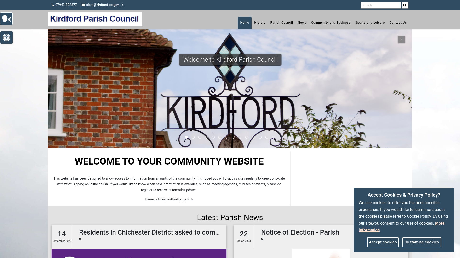 Website screenshot