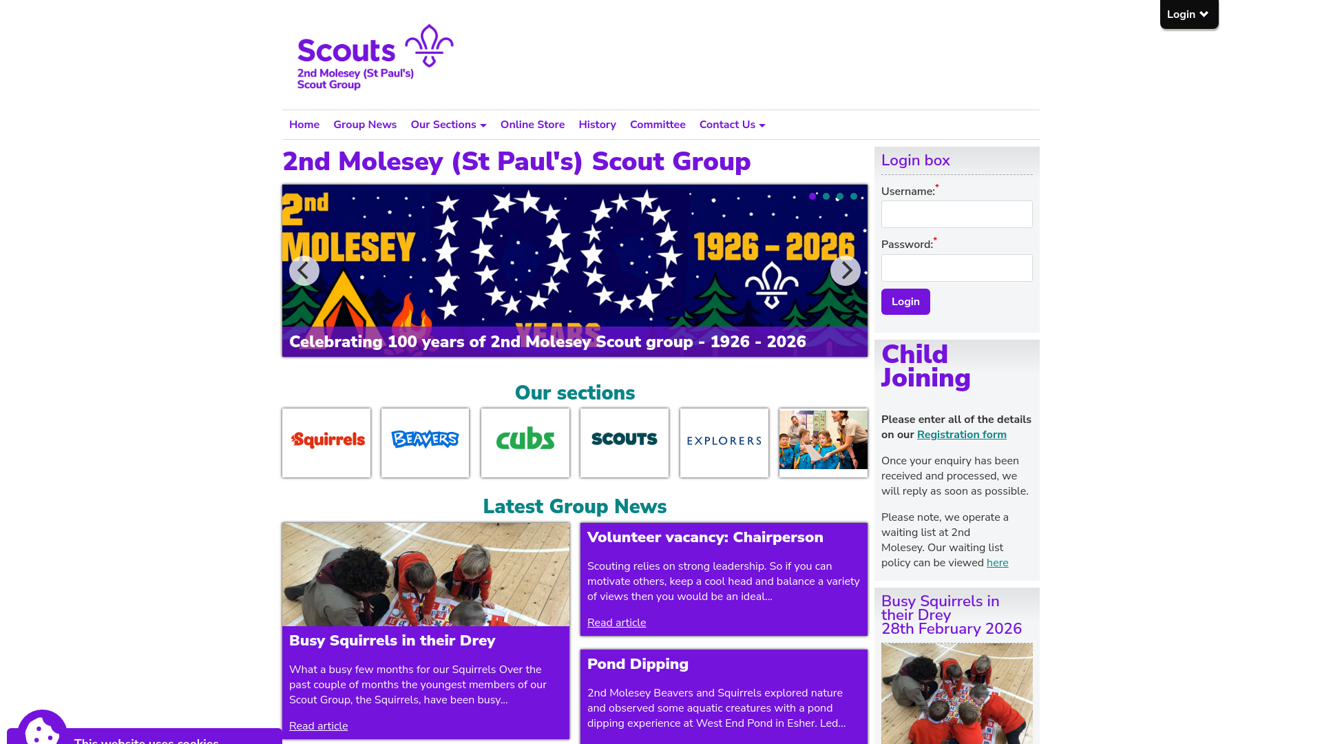 Website screenshot