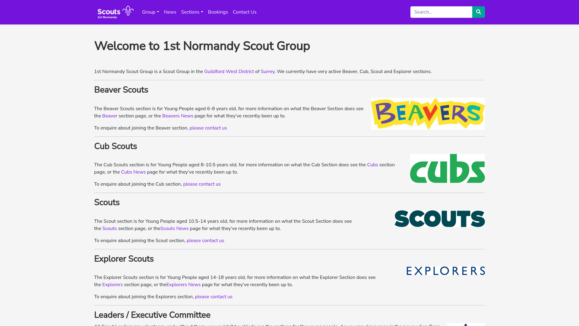 Website screenshot