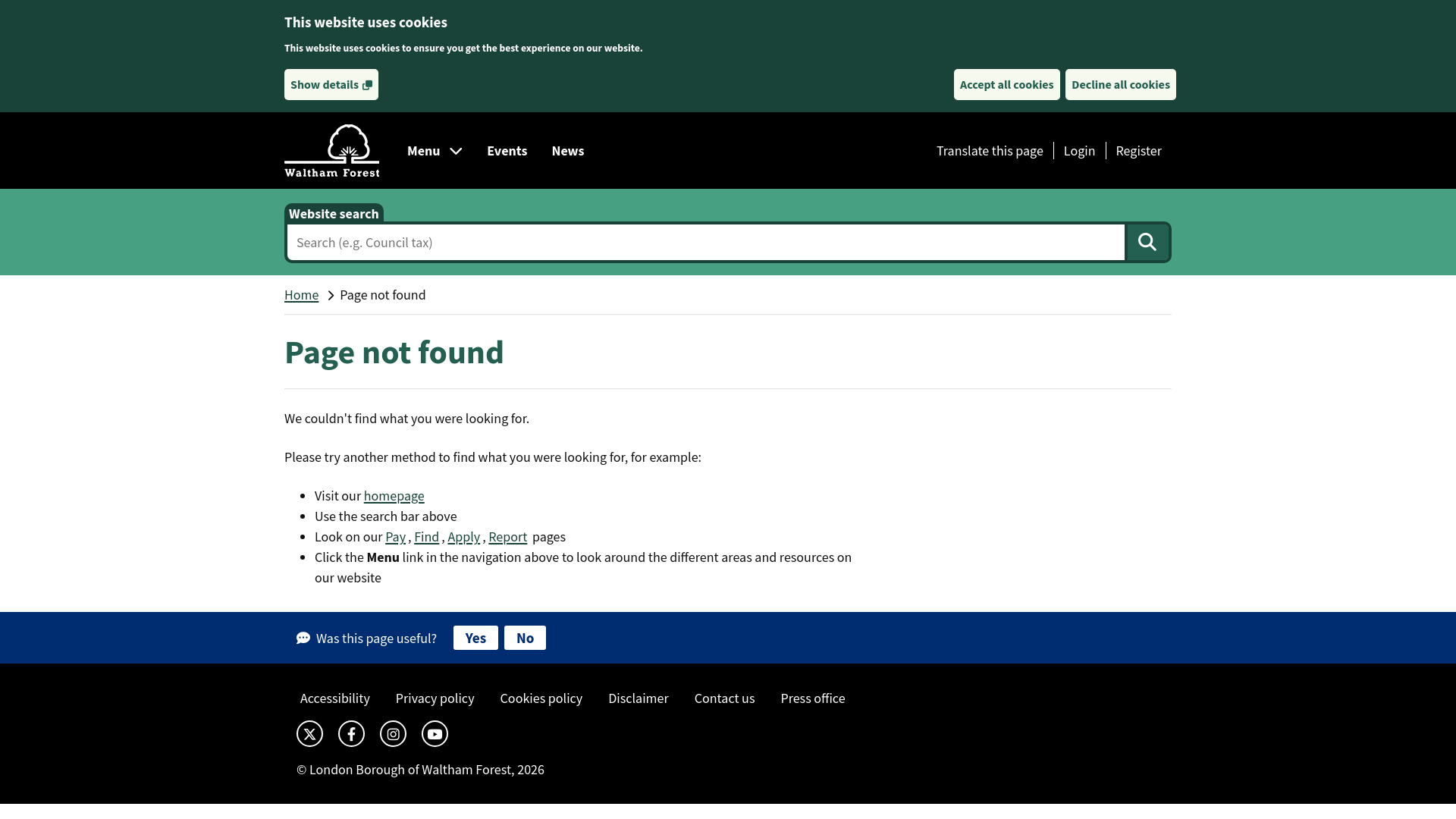 Website screenshot