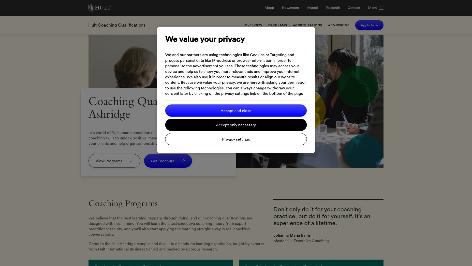Website screenshot