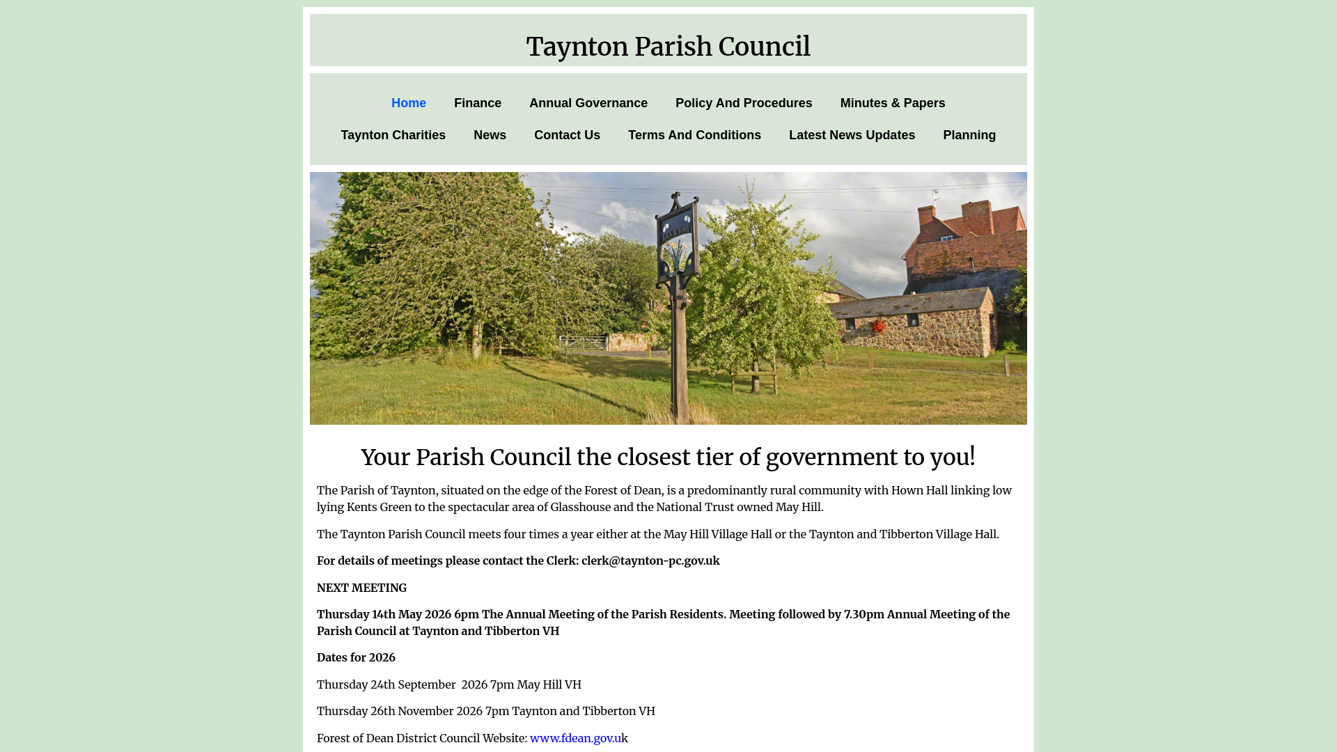 Website screenshot