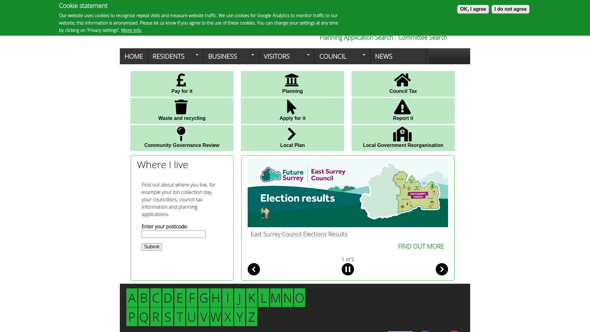 Website screenshot