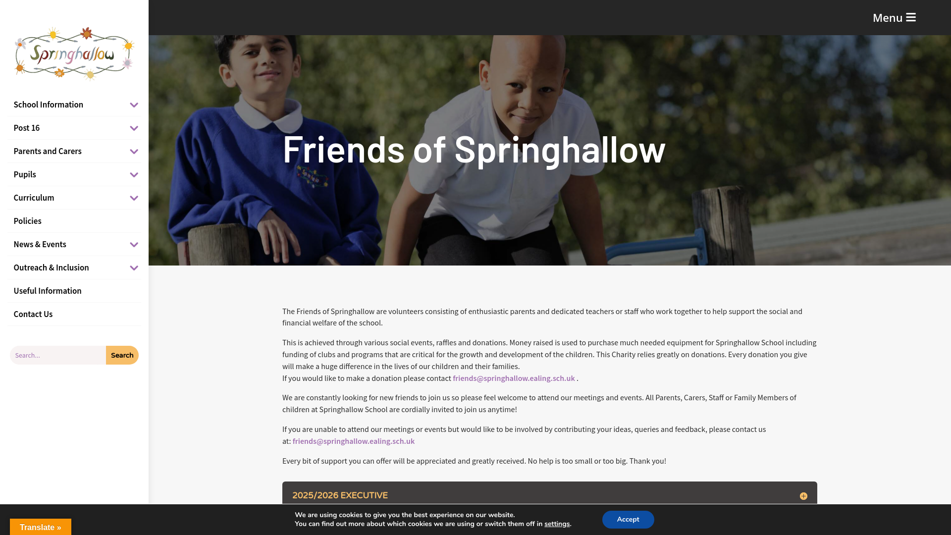 Website screenshot