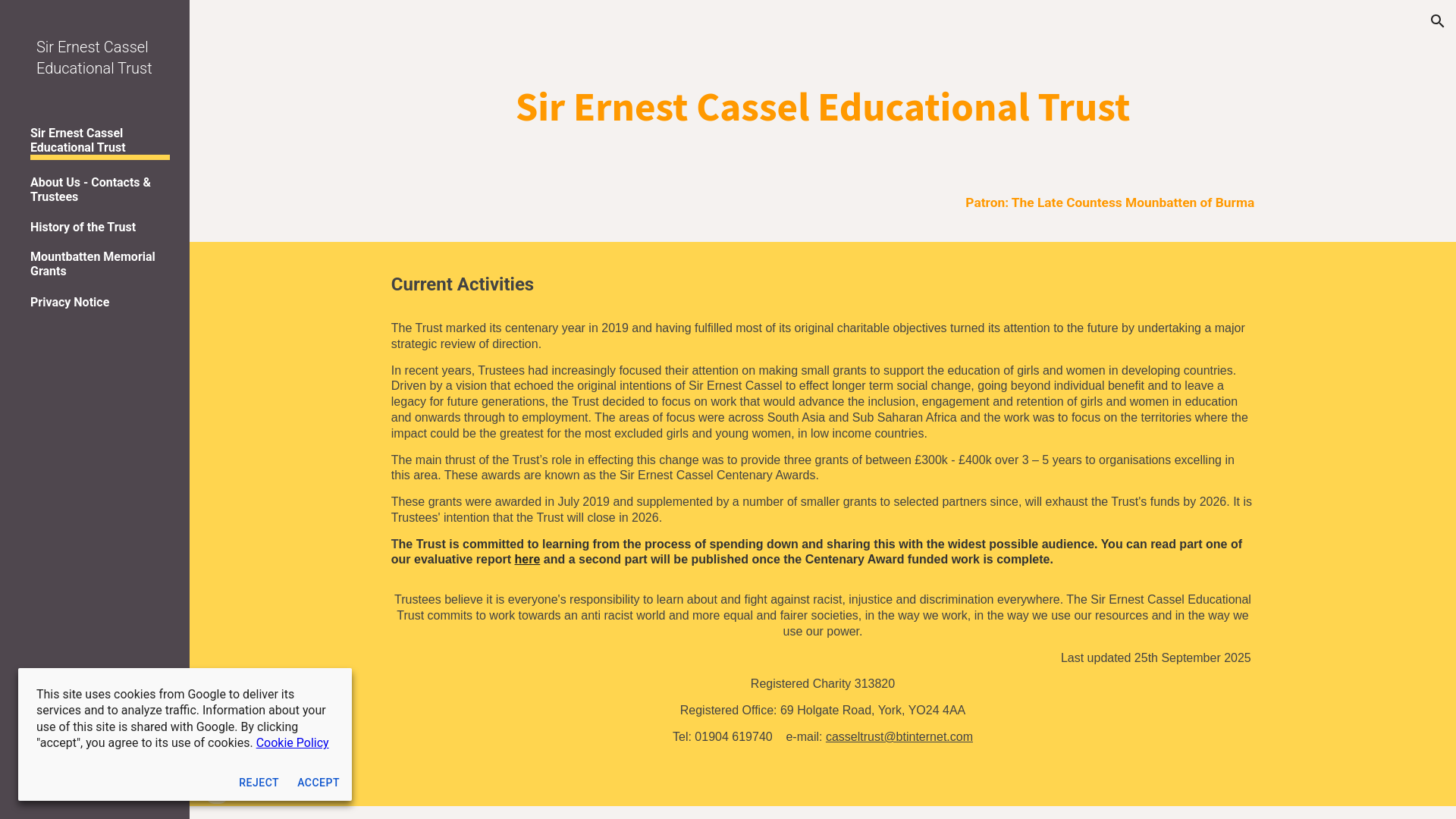 Website screenshot