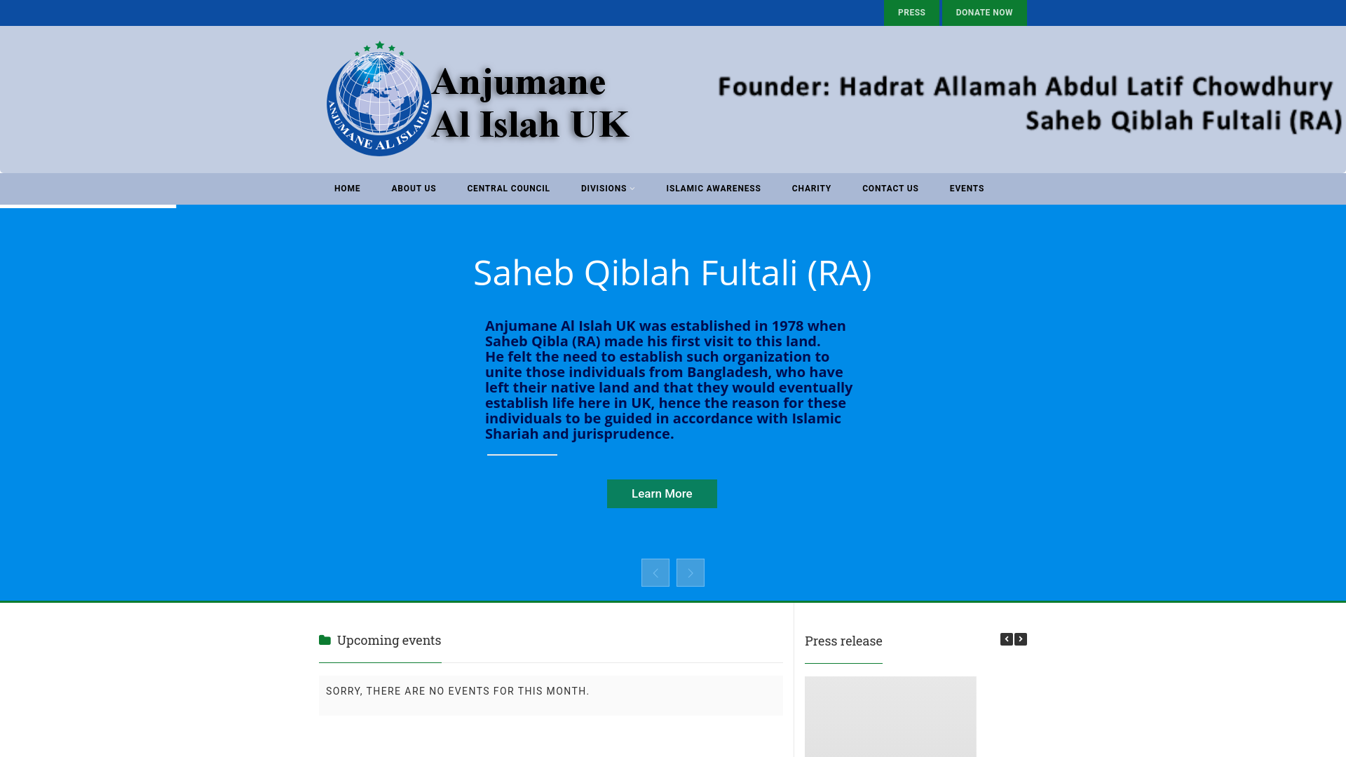 Website screenshot