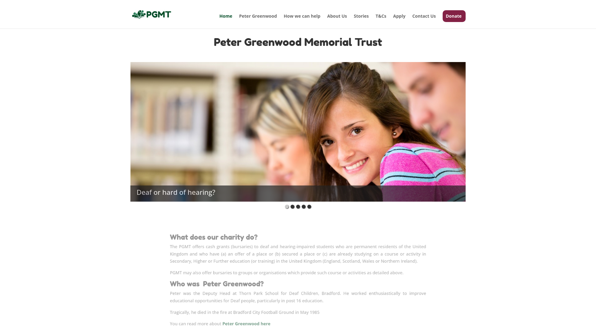 Website screenshot
