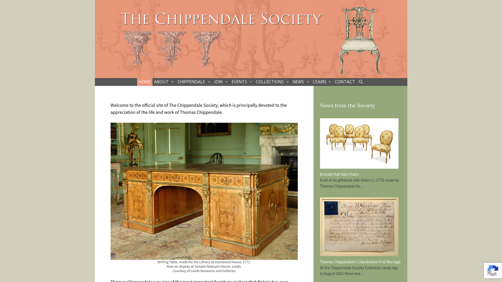 Website screenshot