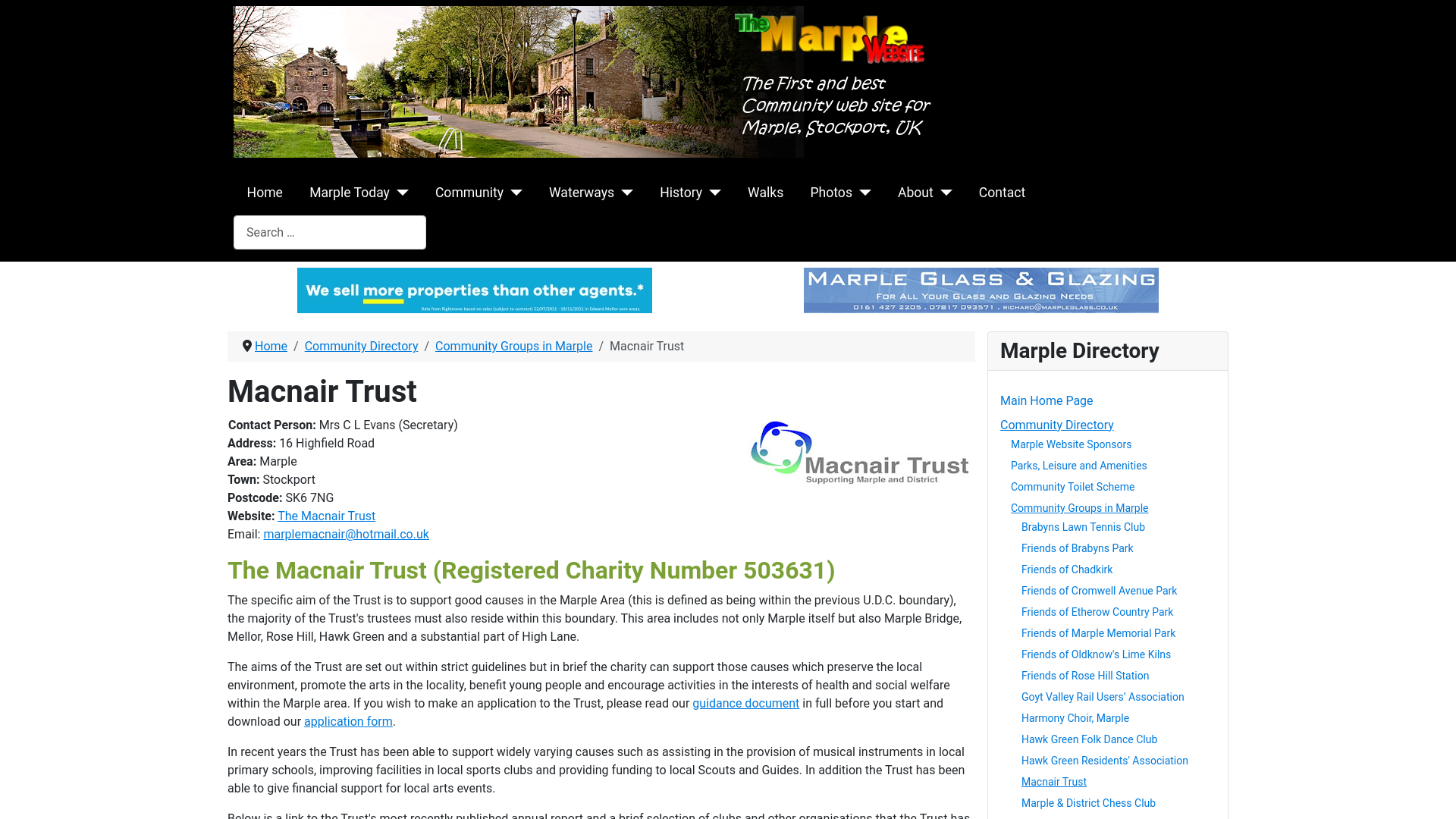 Website screenshot