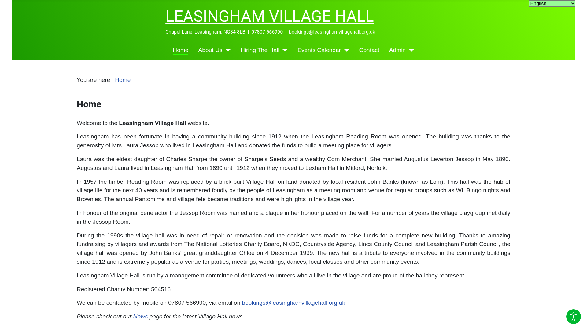 Website screenshot