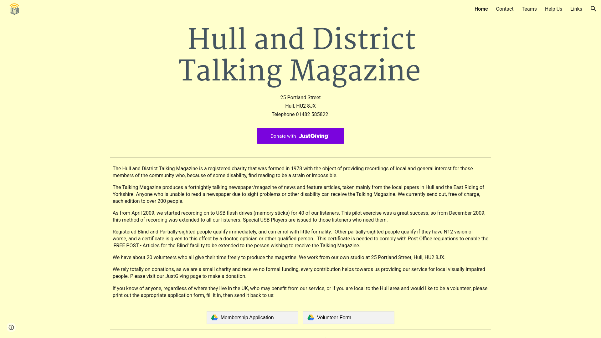 Website screenshot