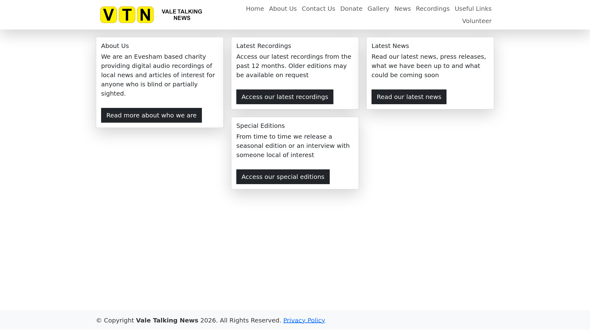 Website screenshot