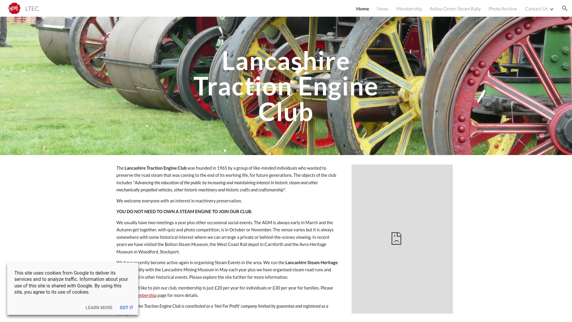 Website screenshot