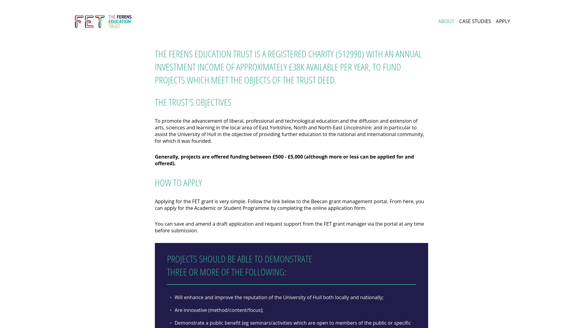 Website screenshot