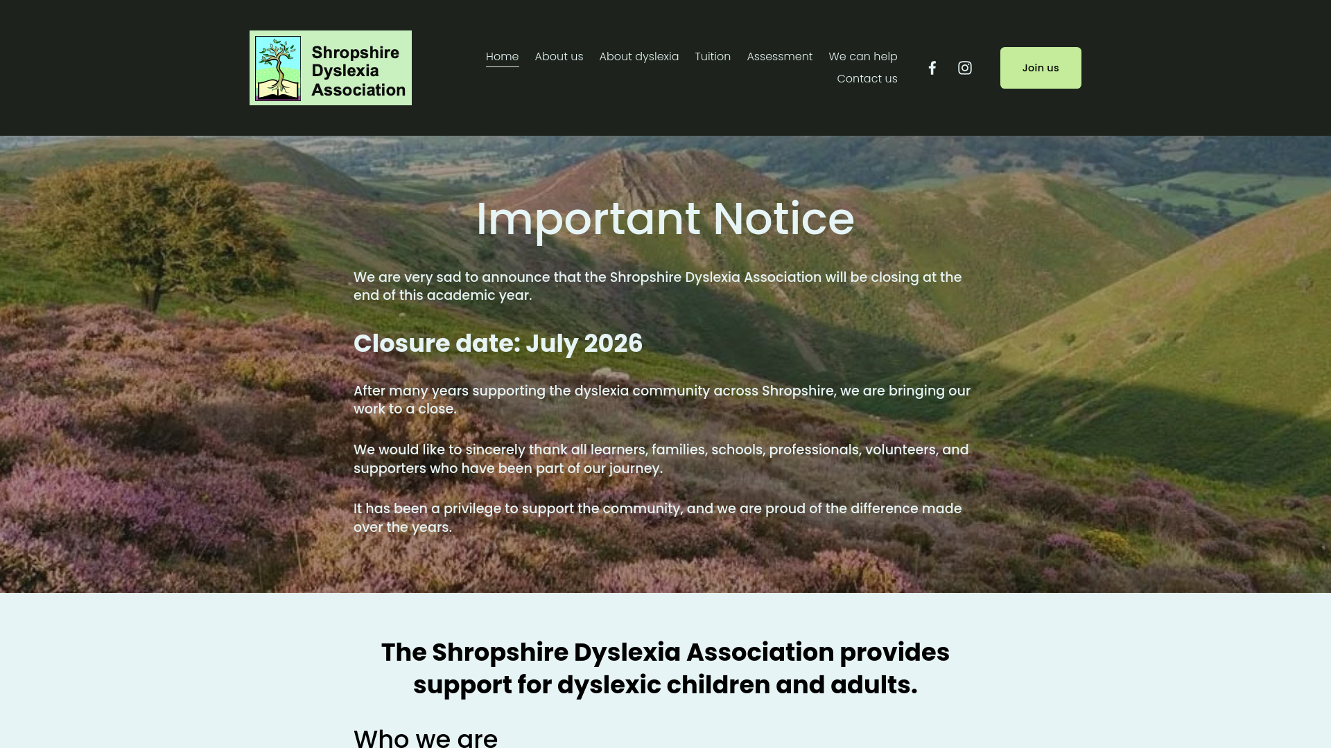 Website screenshot