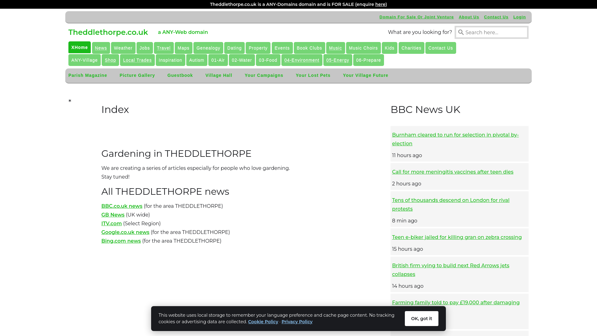 Website screenshot