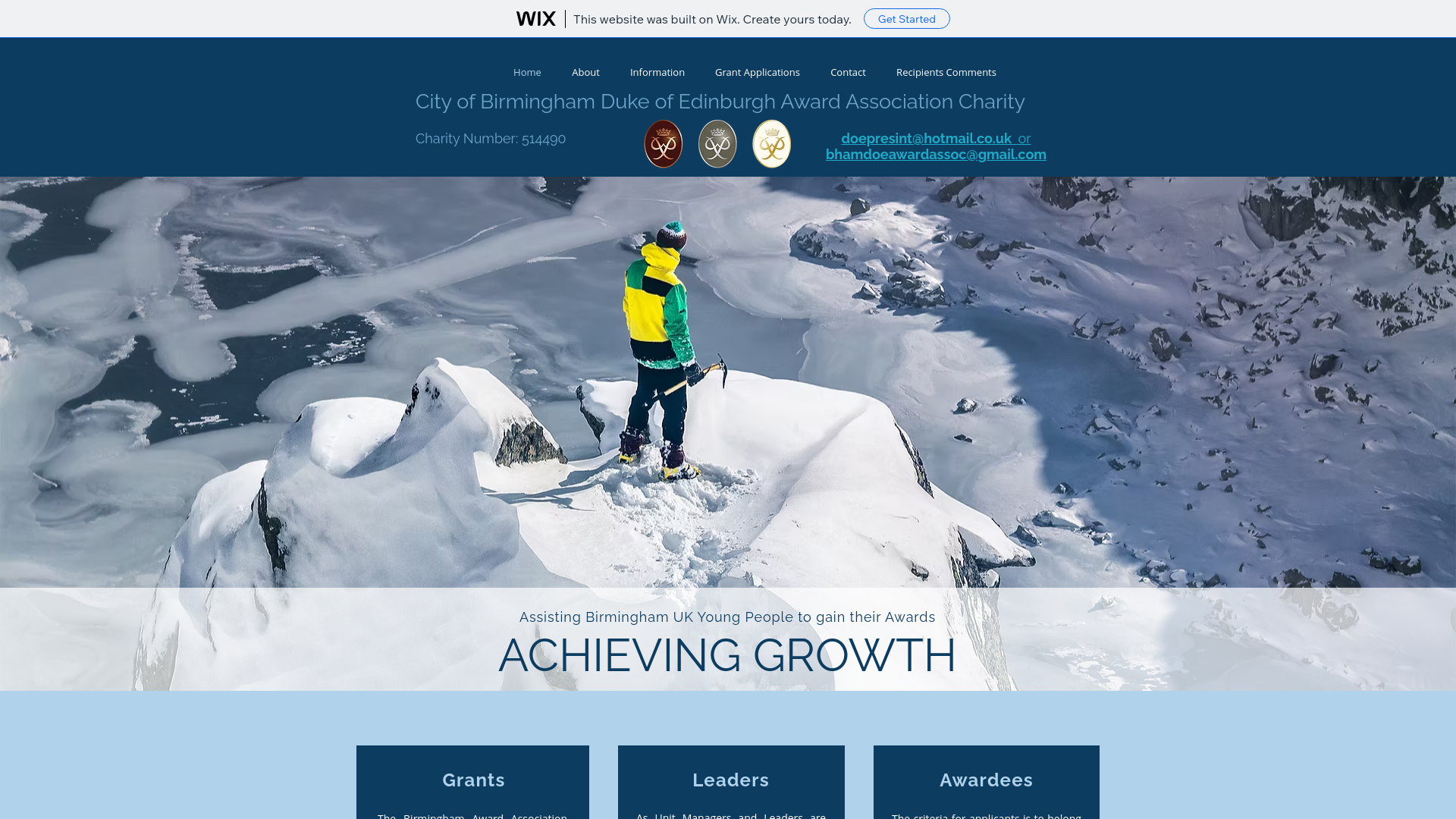 Website screenshot