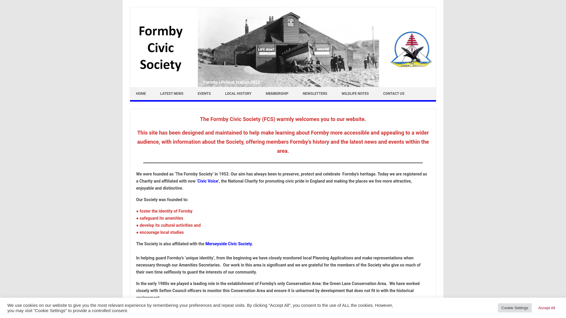 Website screenshot