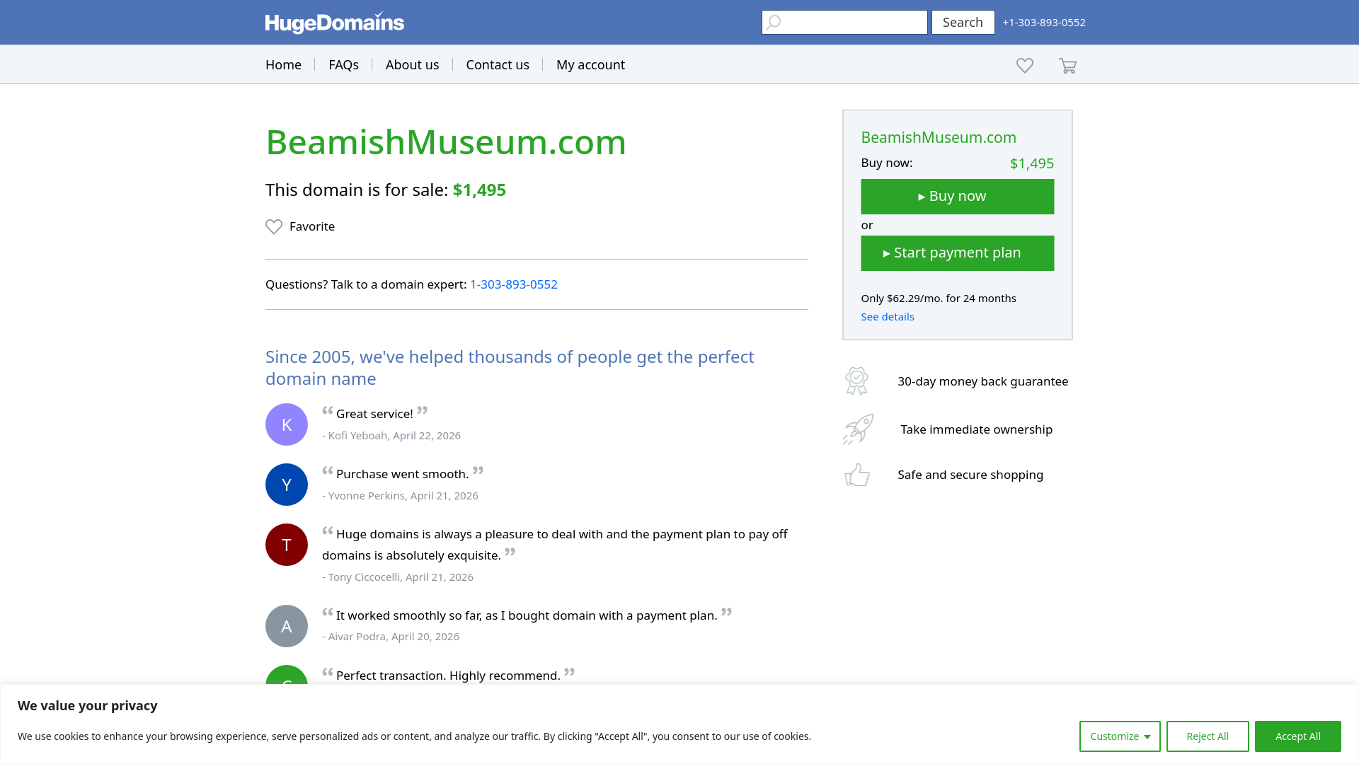 Website screenshot