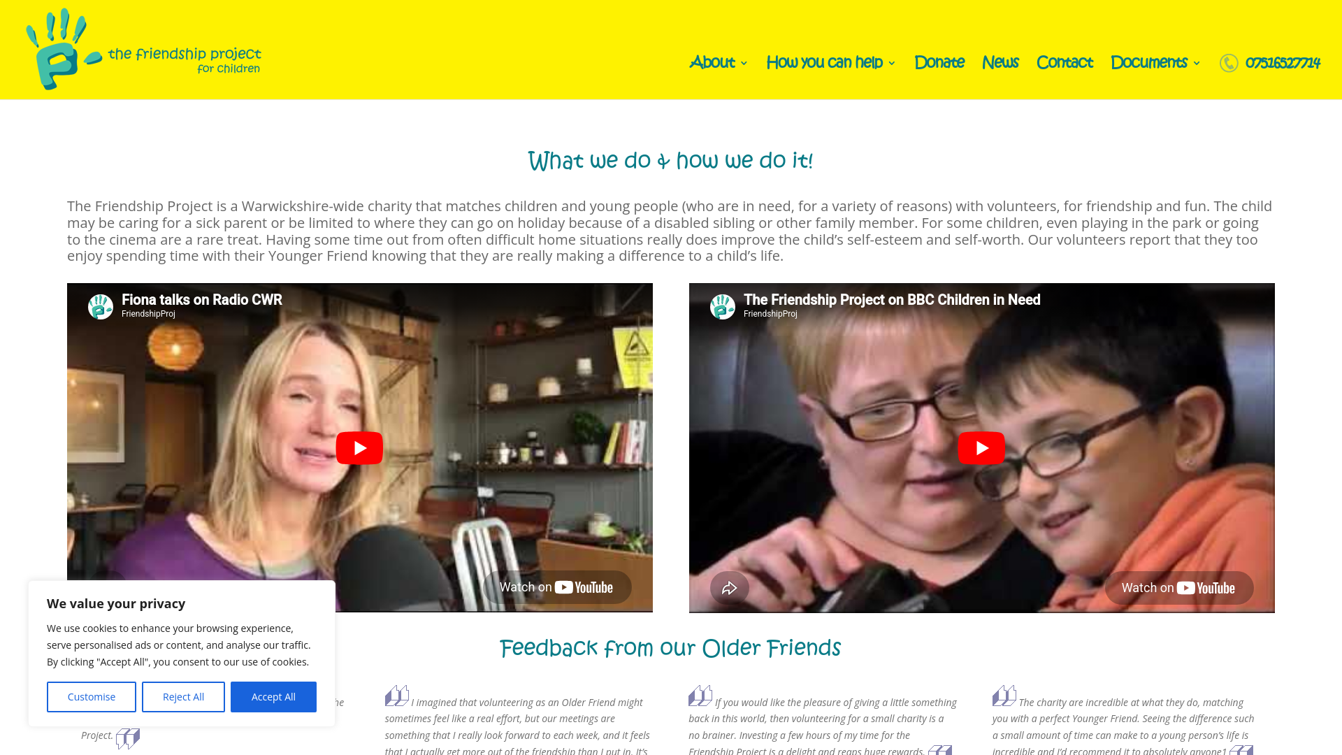 Website screenshot