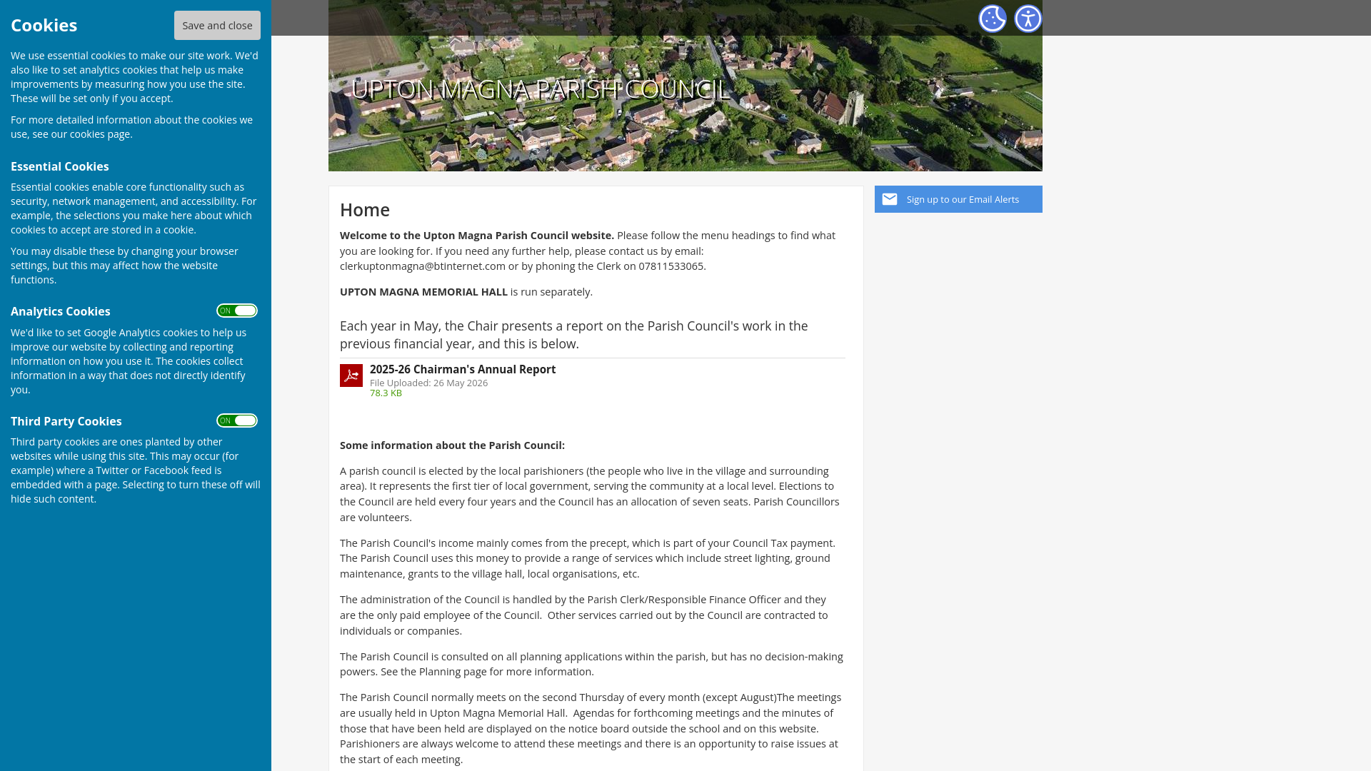 Website screenshot