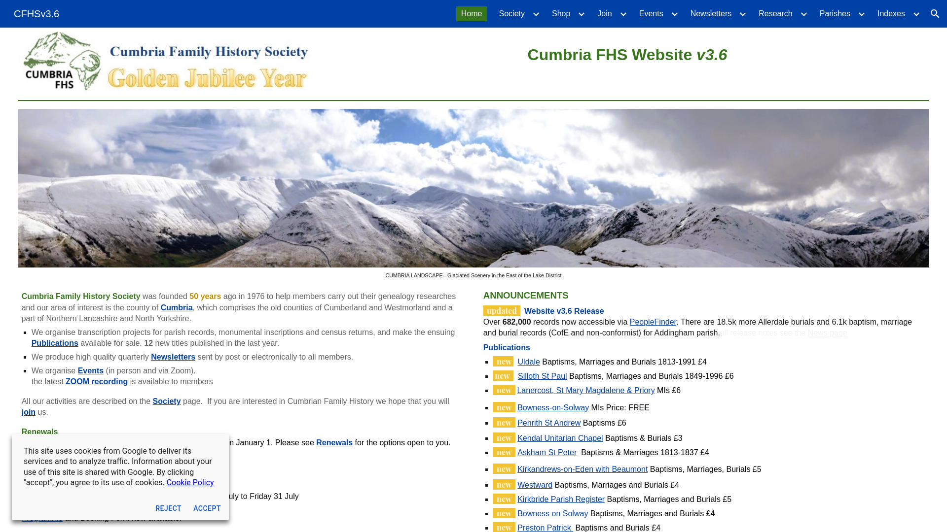 Website screenshot