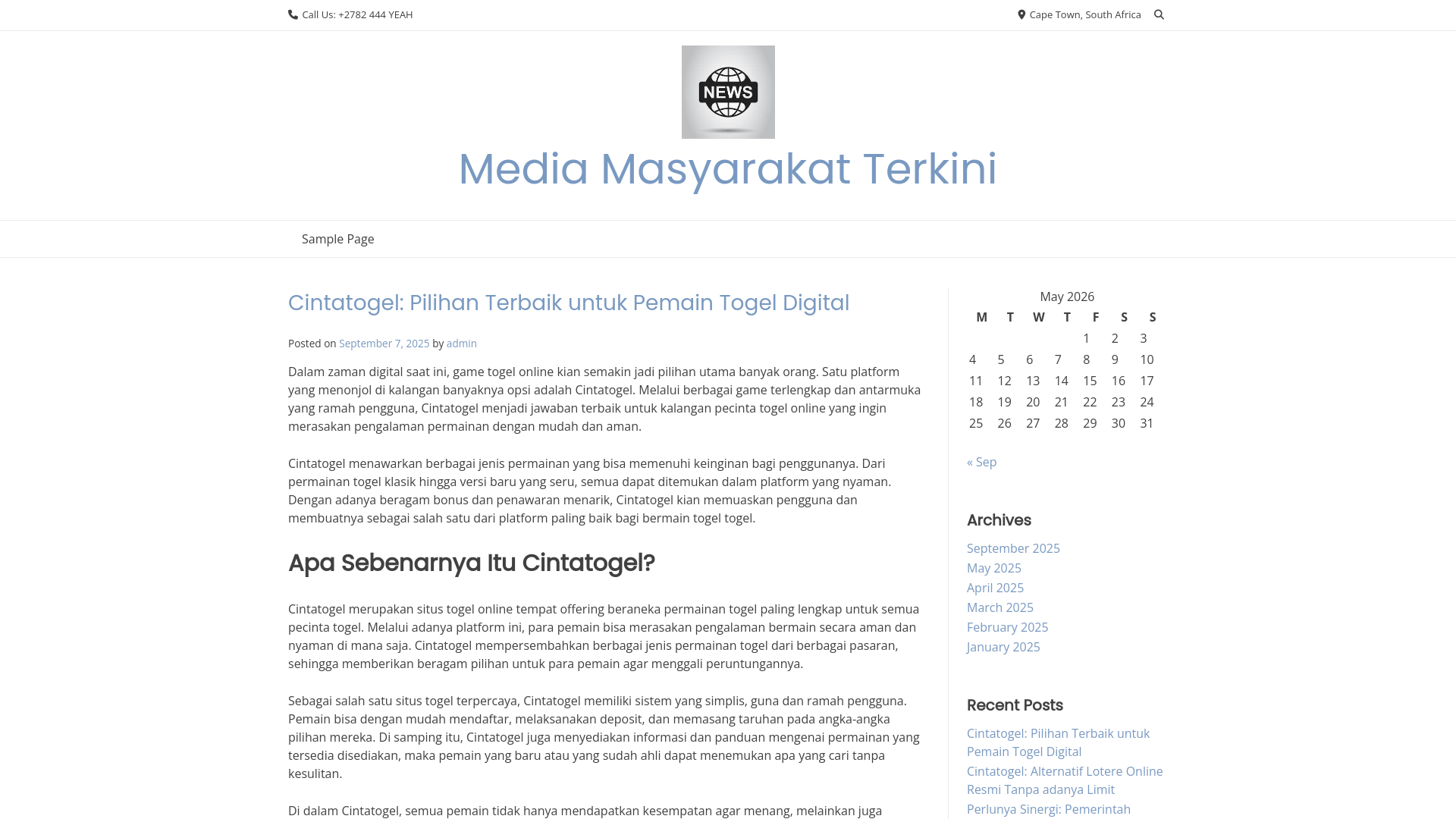 Website screenshot