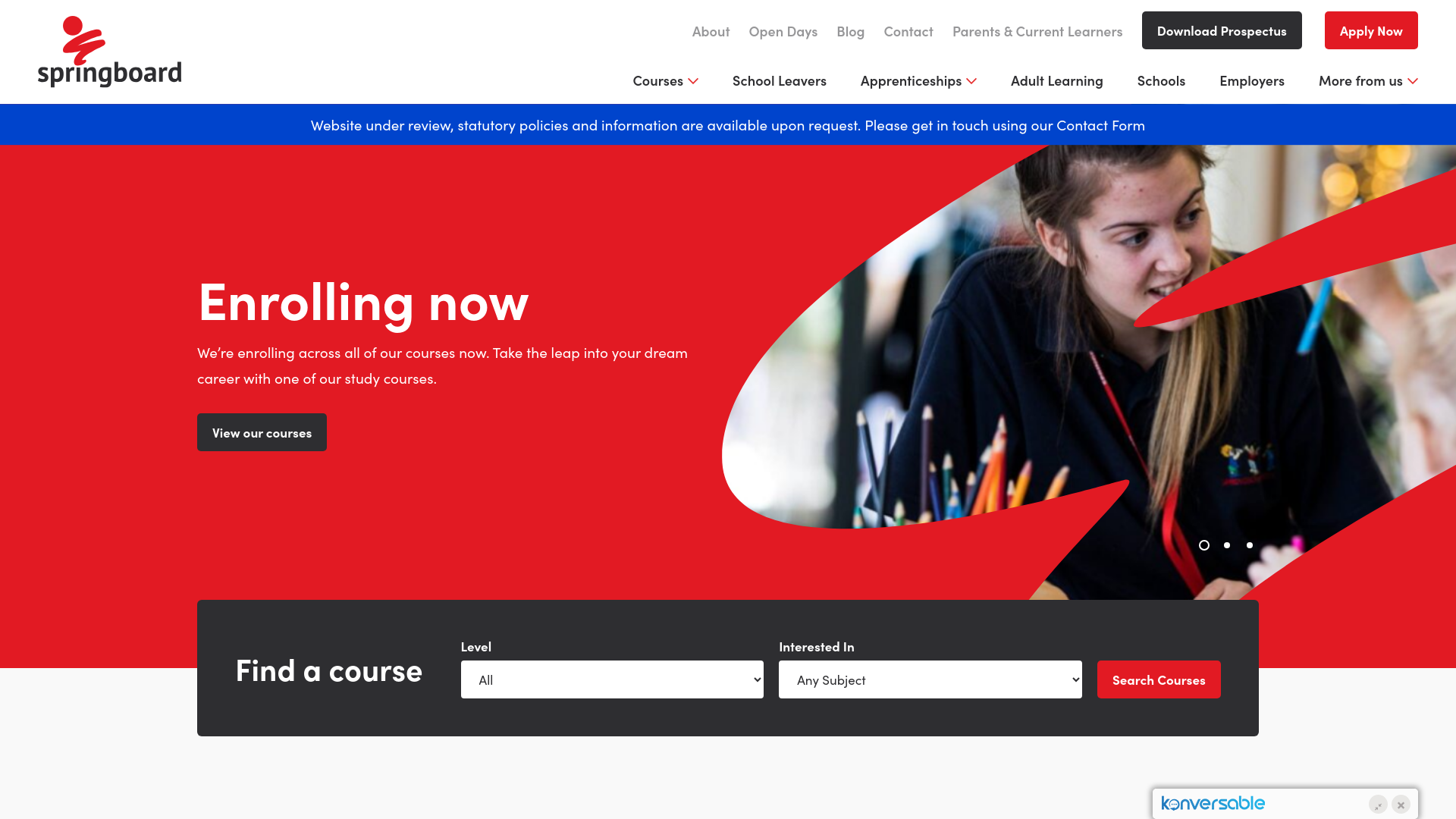 Website screenshot