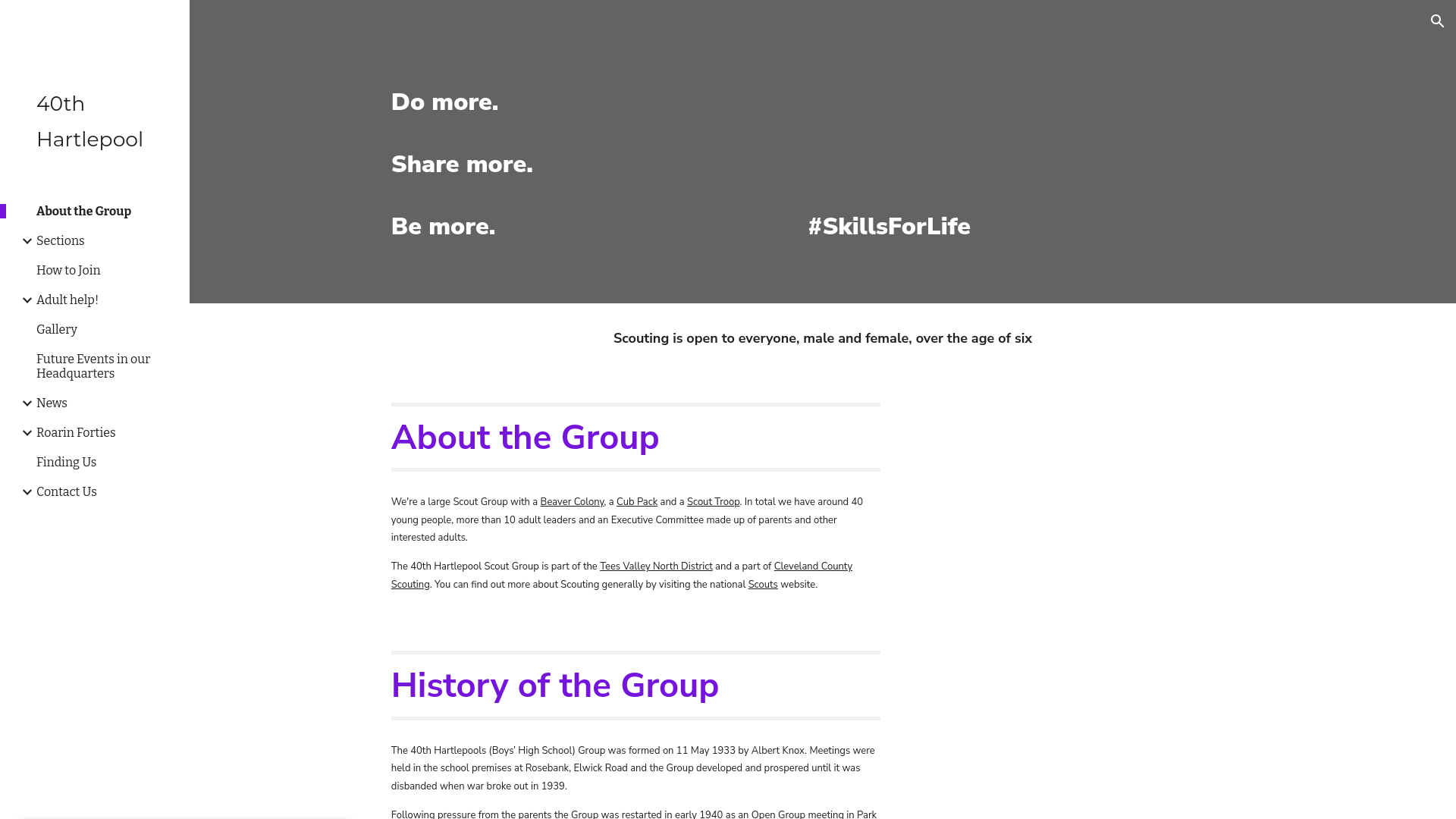 Website screenshot