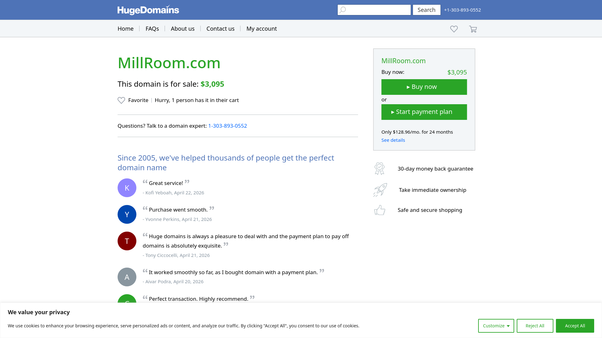 Website screenshot