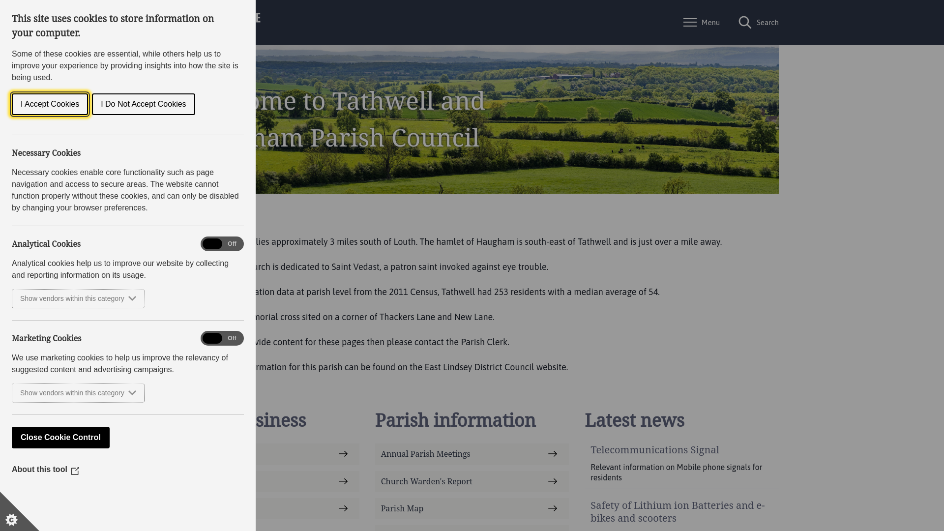 Website screenshot