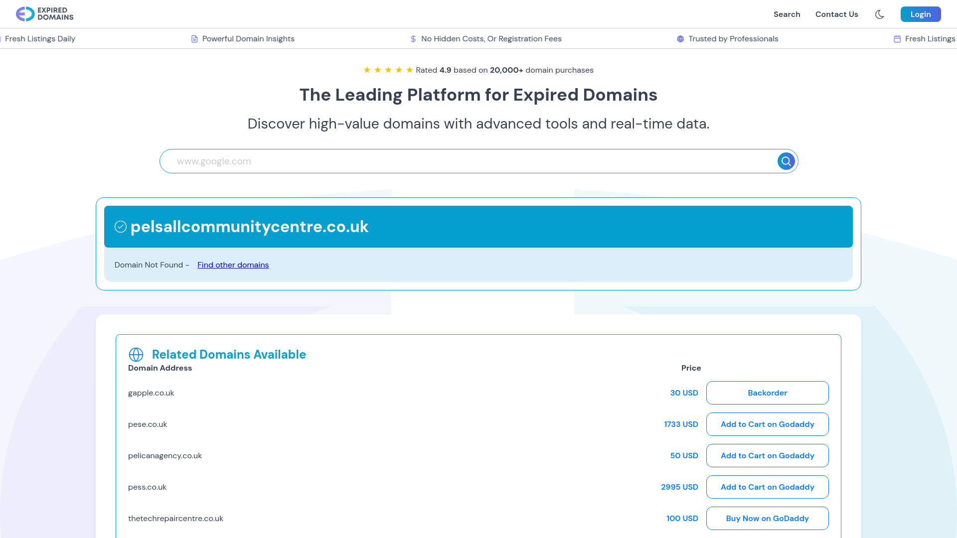 Website screenshot