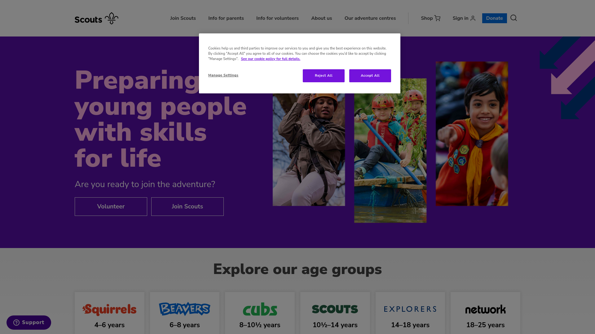Website screenshot