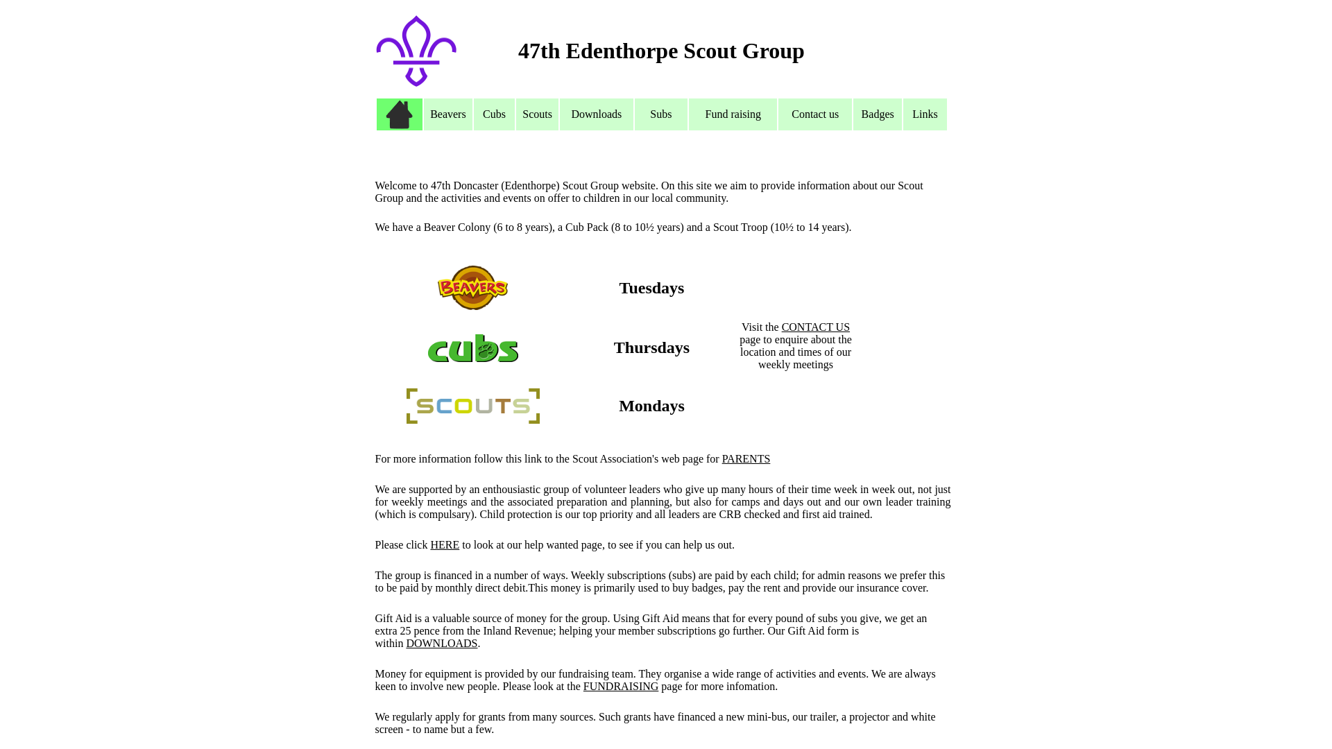 Website screenshot