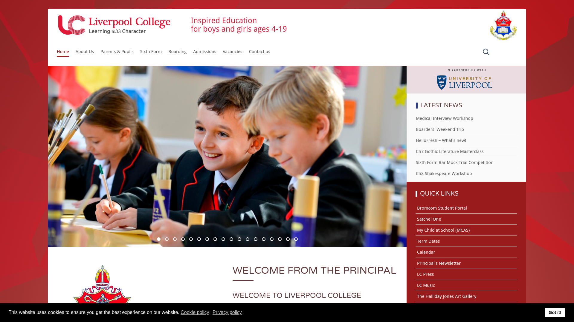 Website screenshot