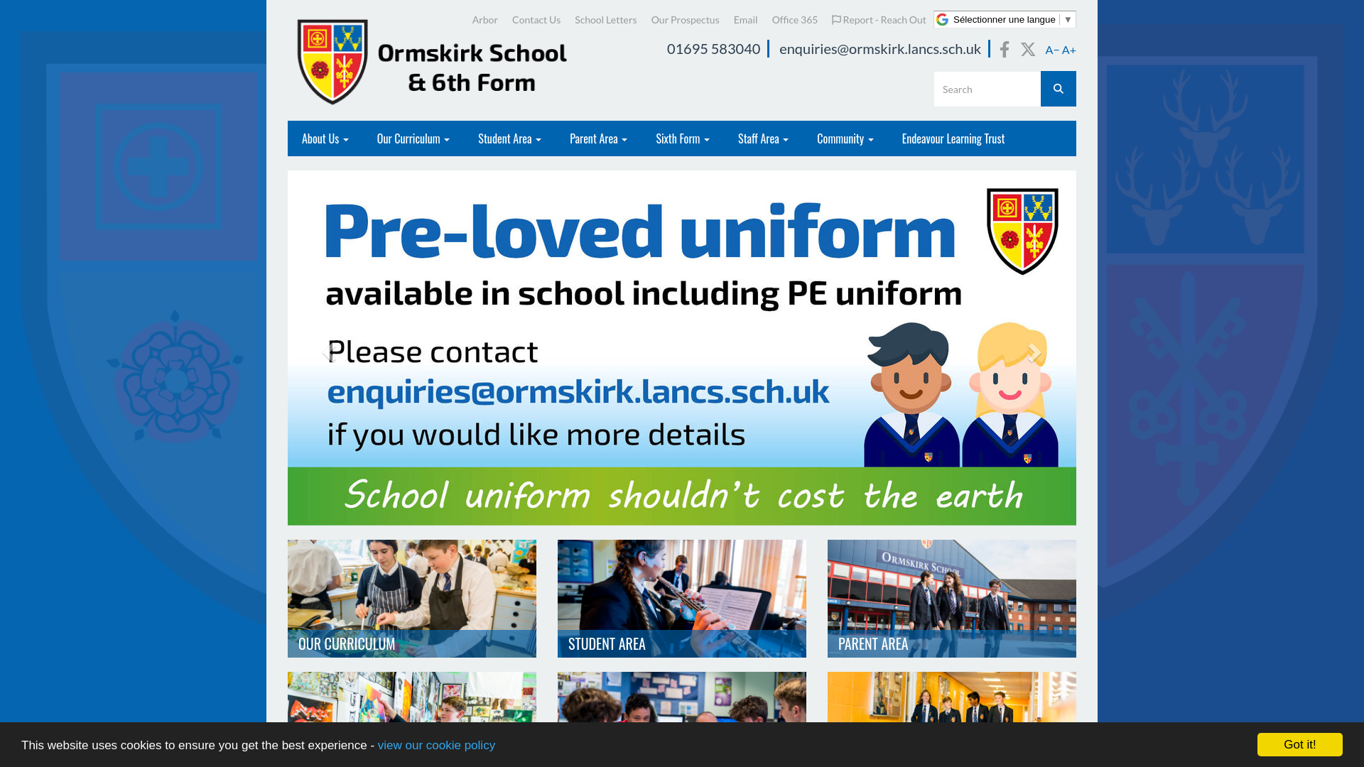 Website screenshot