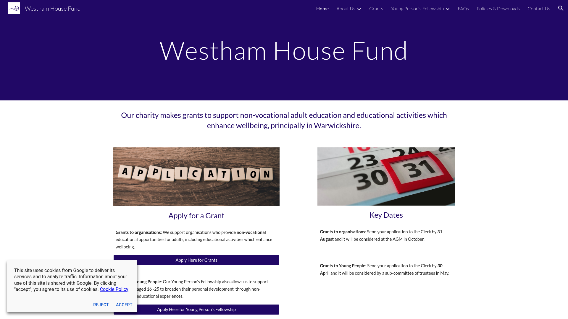 Website screenshot