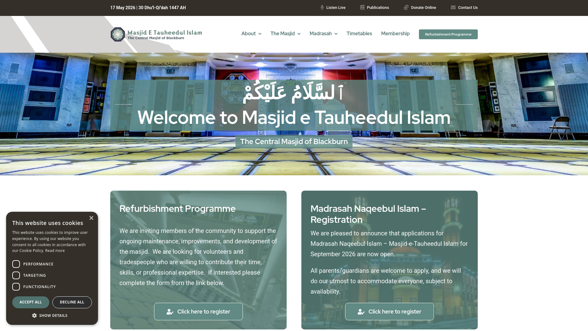 Website screenshot