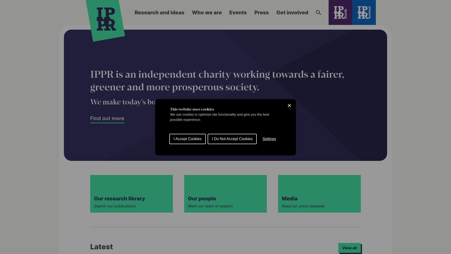 Website screenshot