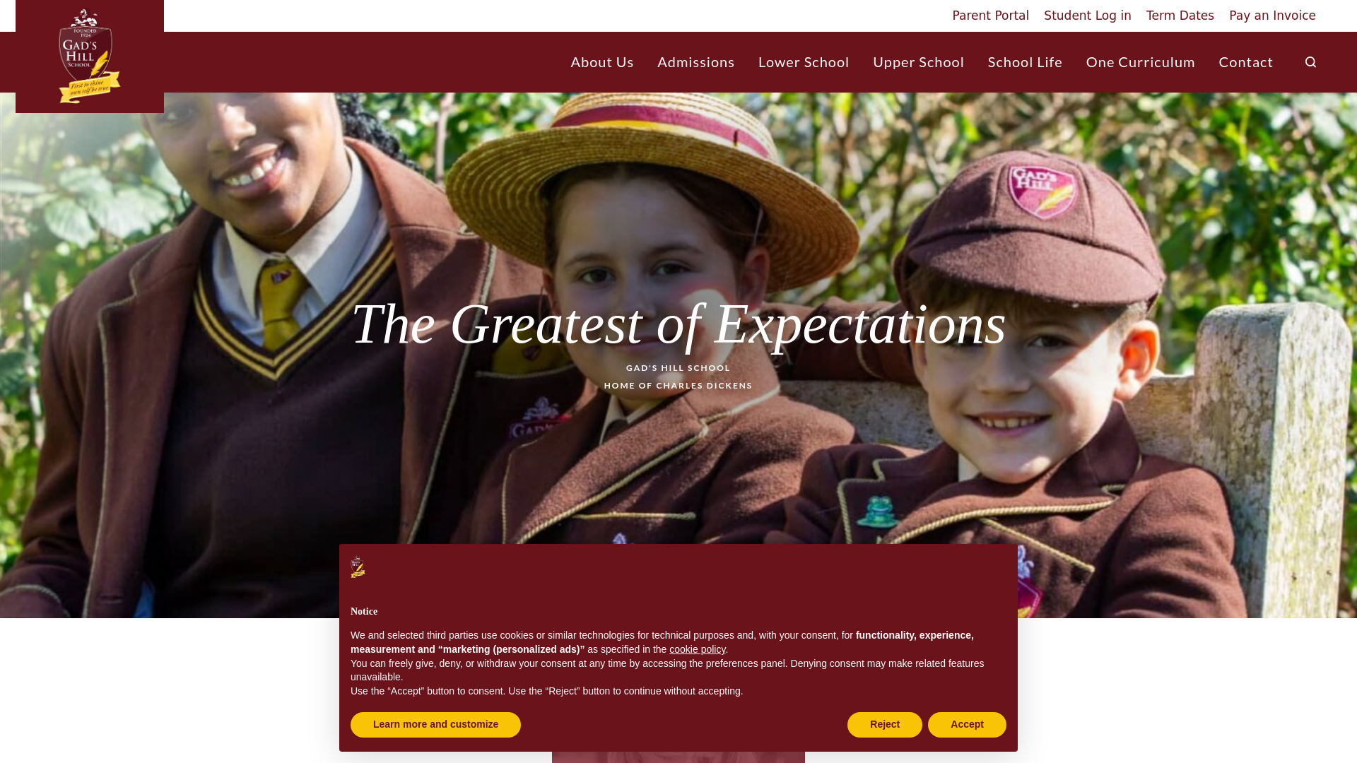 Website screenshot