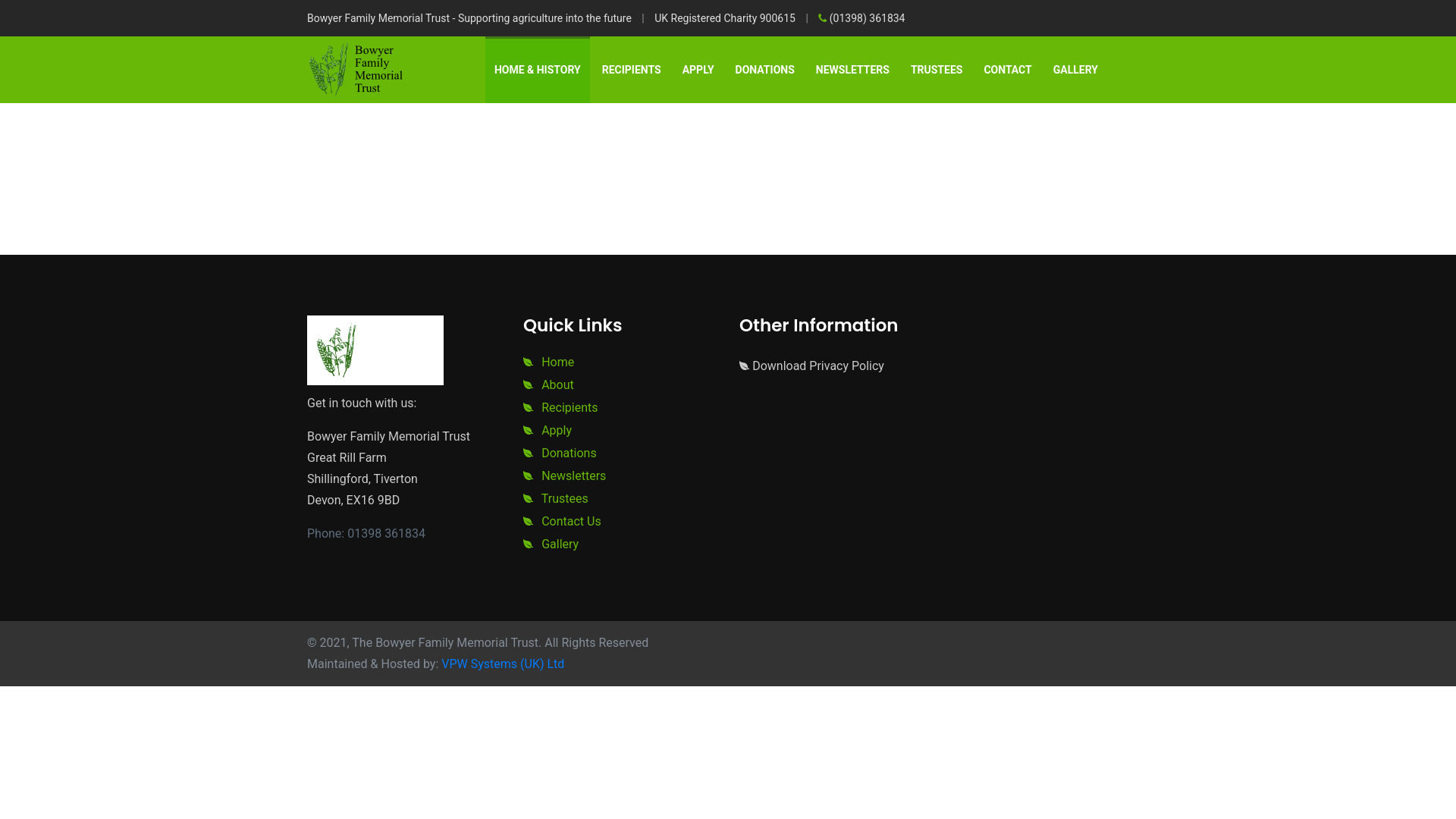 Website screenshot