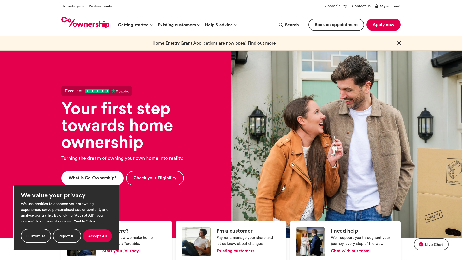 Website screenshot