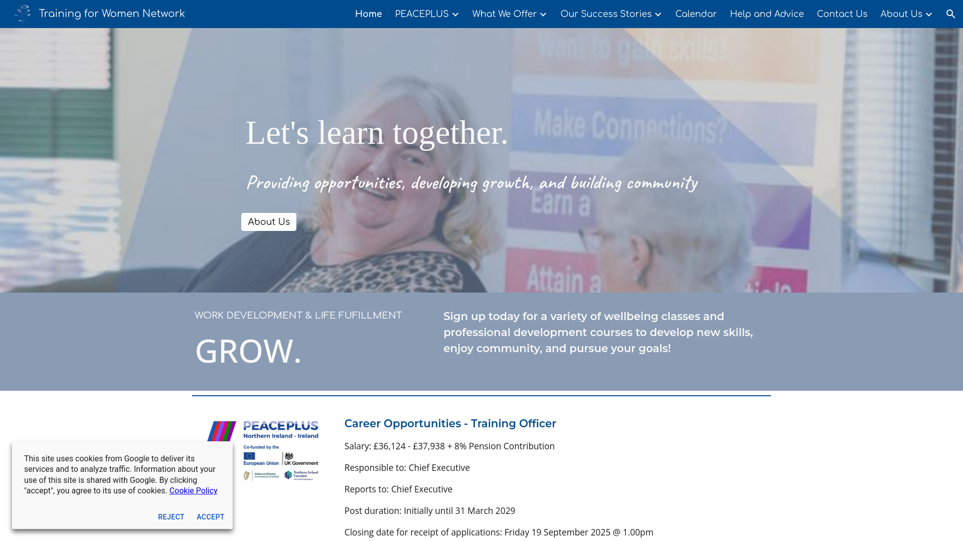 Website screenshot