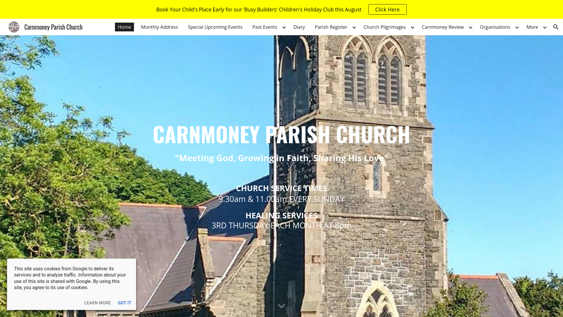 Website screenshot