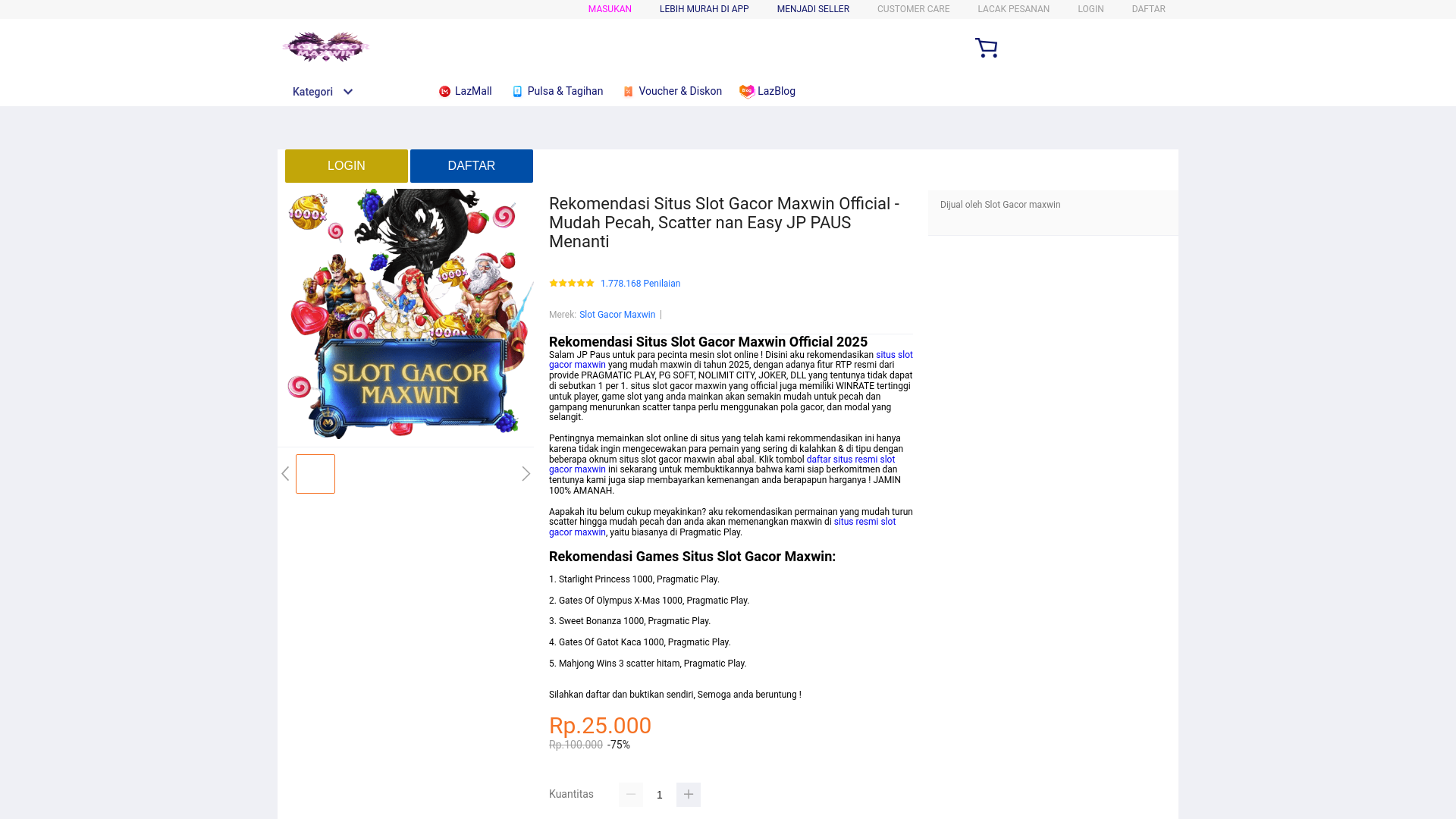 Website screenshot