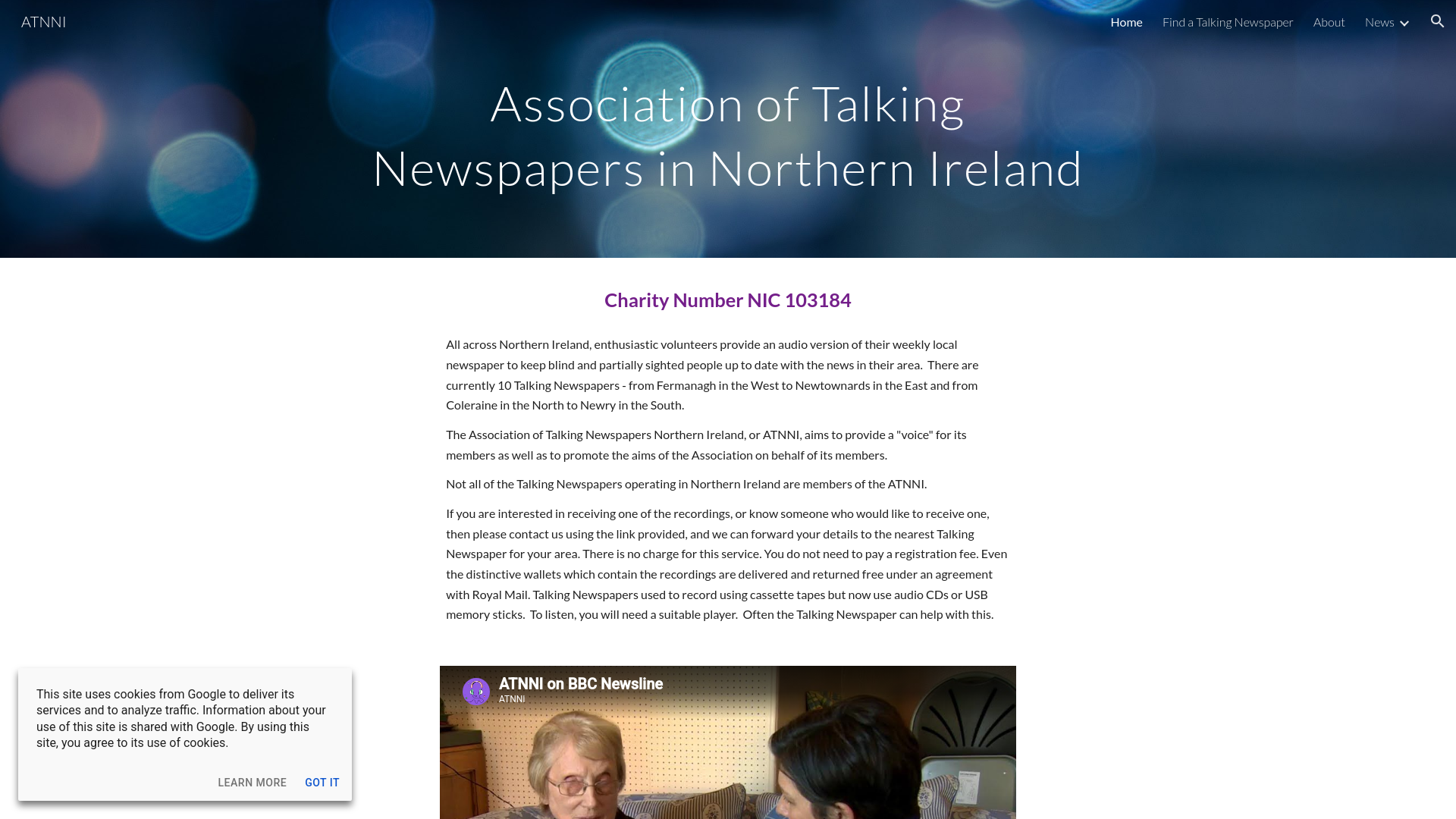 Website screenshot