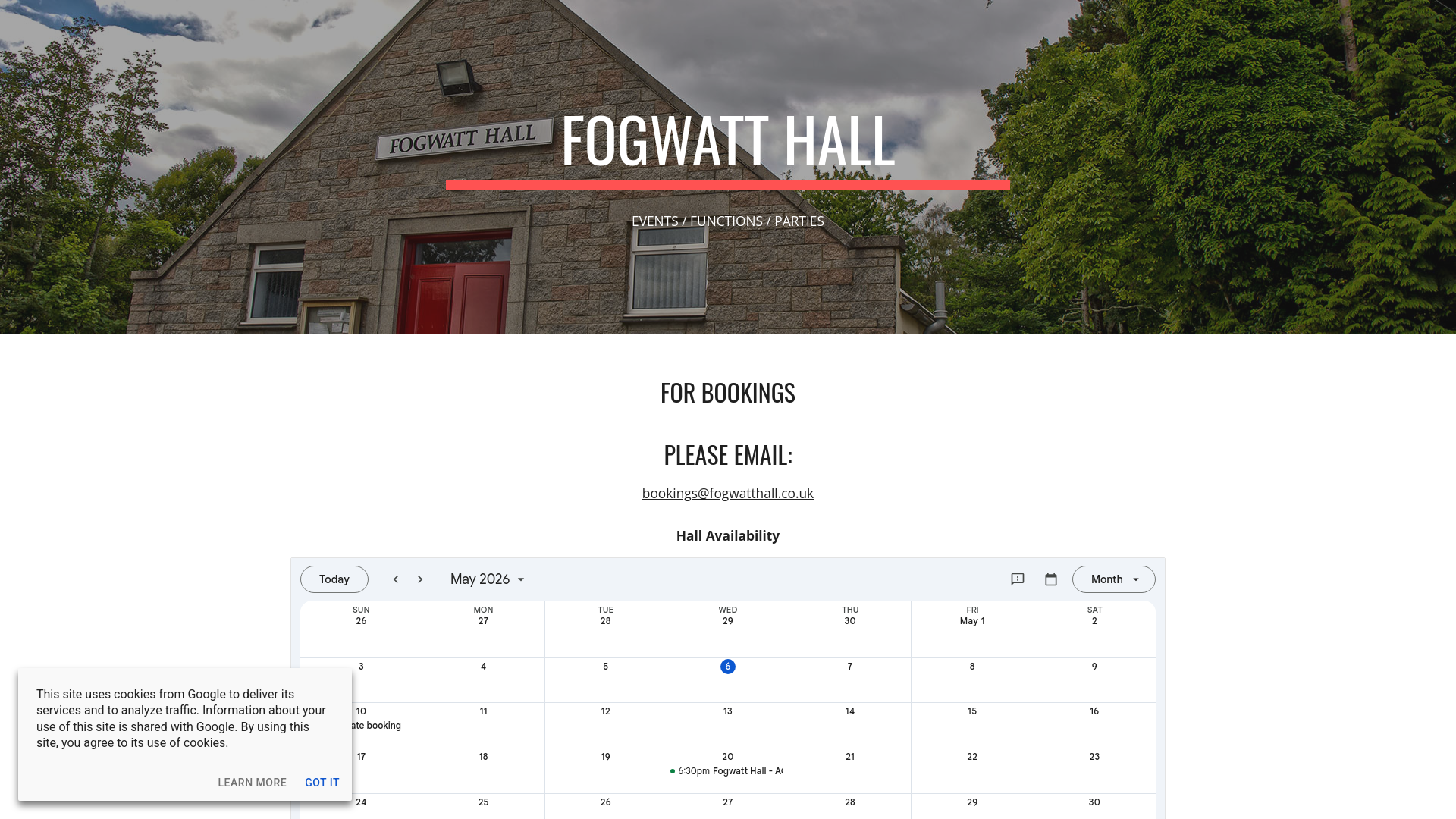 Website screenshot