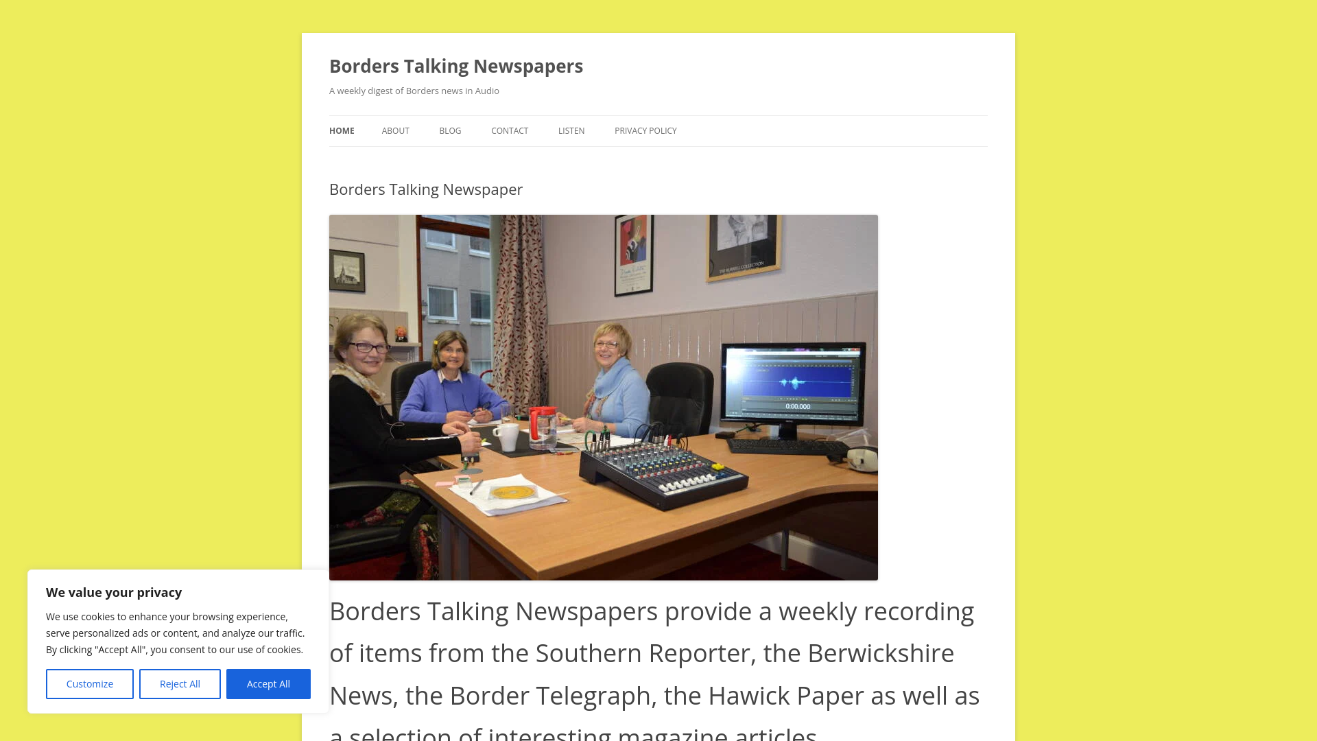 Website screenshot
